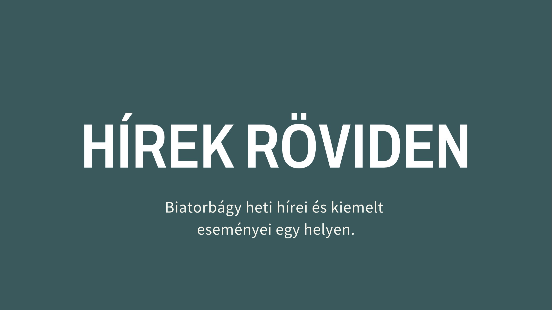 Hírek röviden -  2026.02.02-02.07.