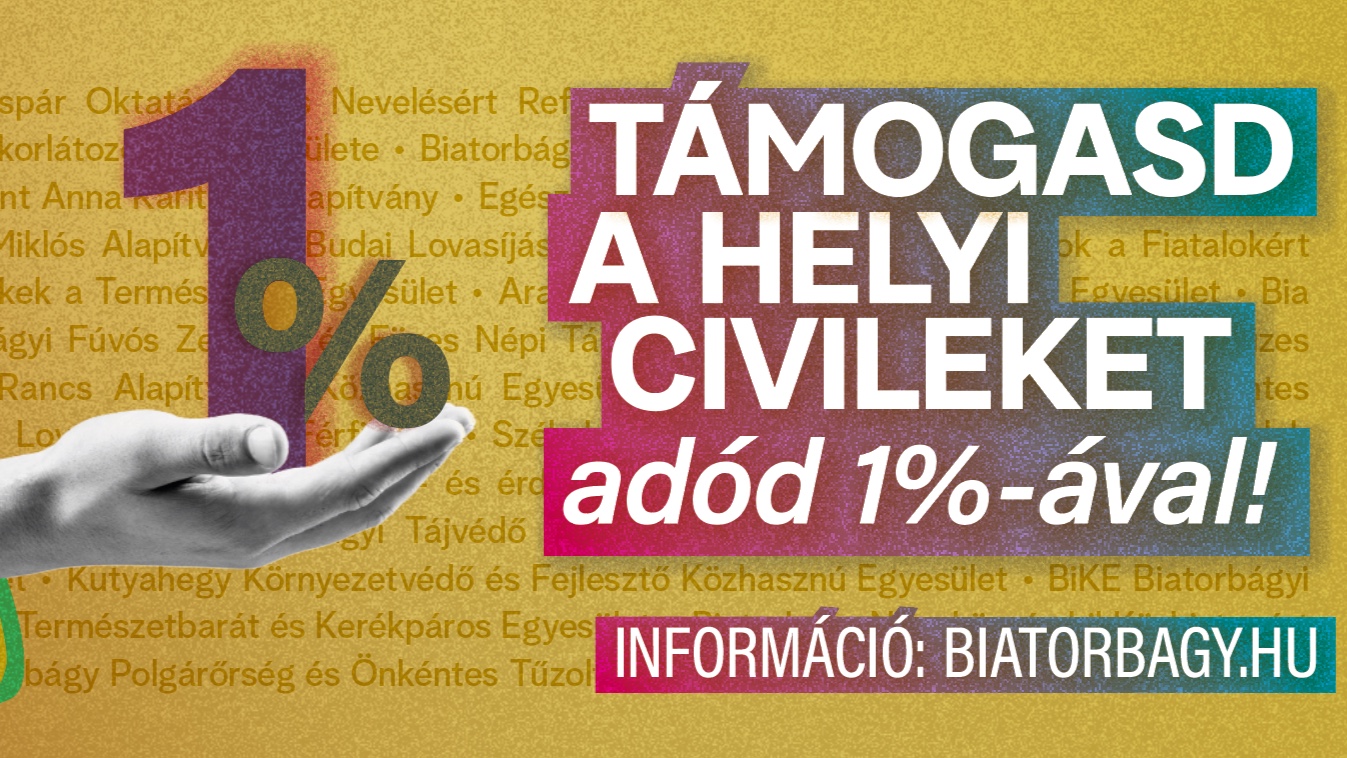 Biatorbágyért egy kattintással: így segít az adó 1%-a a helyi közösségeknek