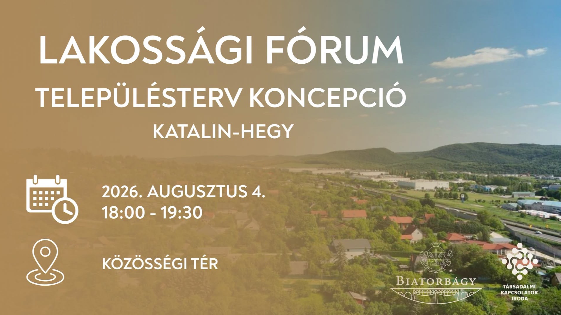 Lakossági fórum a Katalin hegyen