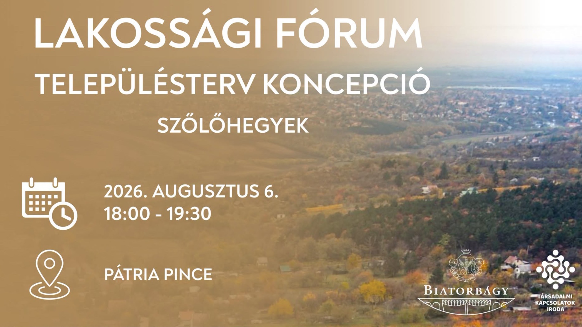 Lakossági fórum Szőlőhegyek