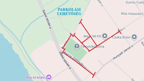 Forgalomkorlátozás 2026. július 27-én a Biai Katolikus temető környékén