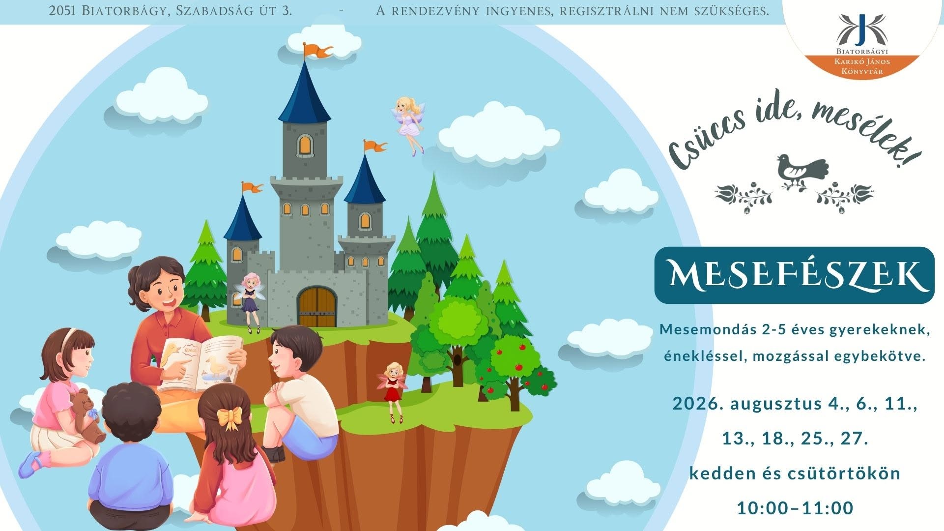 Mesefészek a könyvtárban
