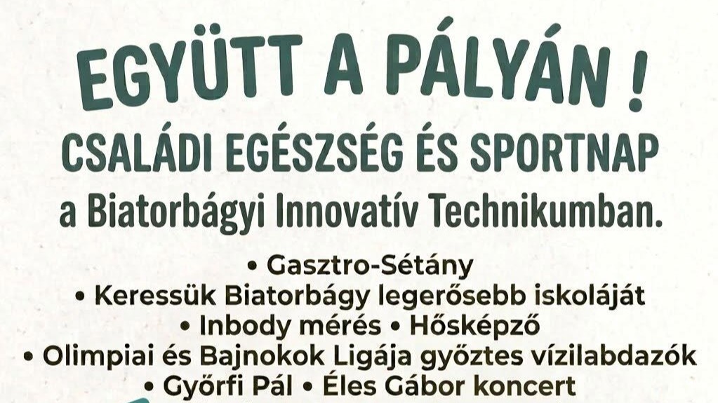 Együtt a pályán: Biatorbágyi Családi Egészség- és Sportnap