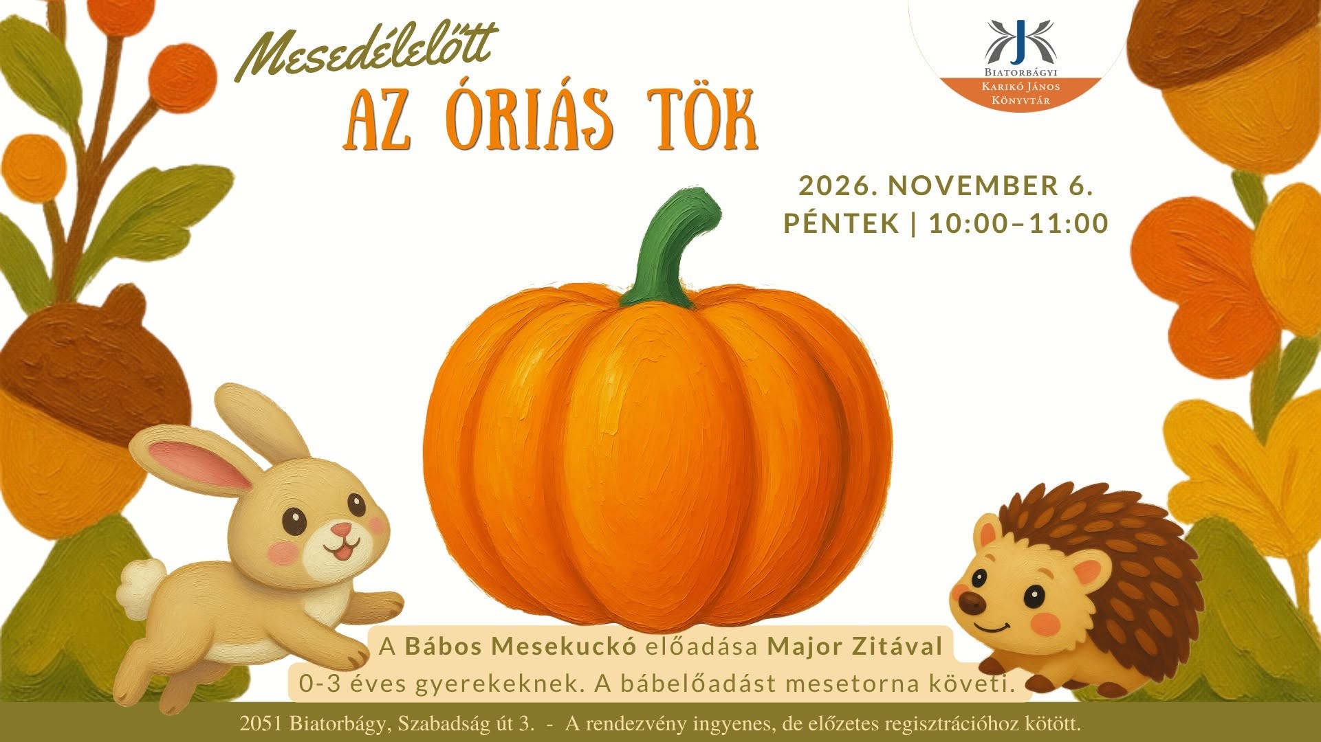 Novemberi Mesedélelőtt a könyvtárban