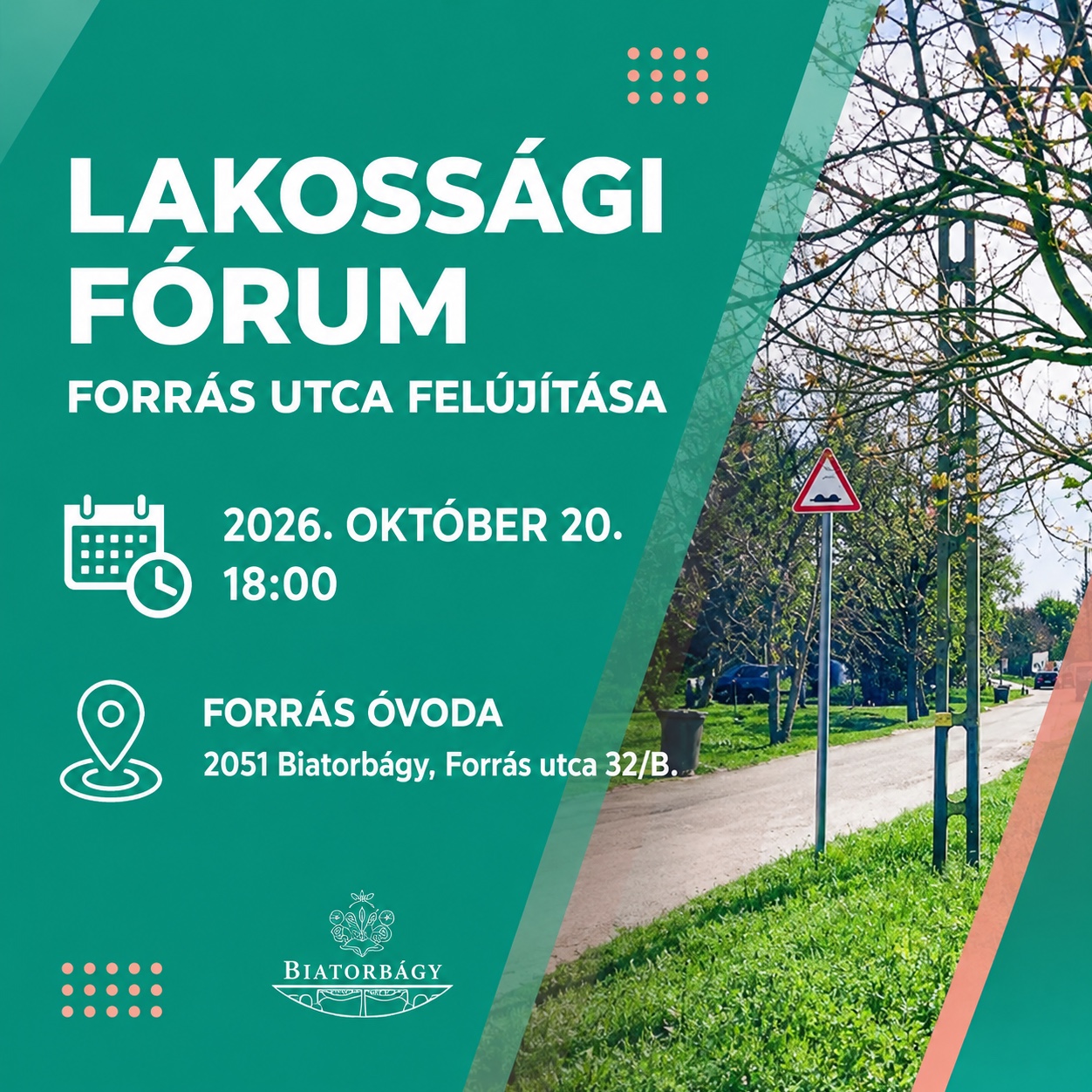 Lakossági fórum a Forrás utca felújításáról